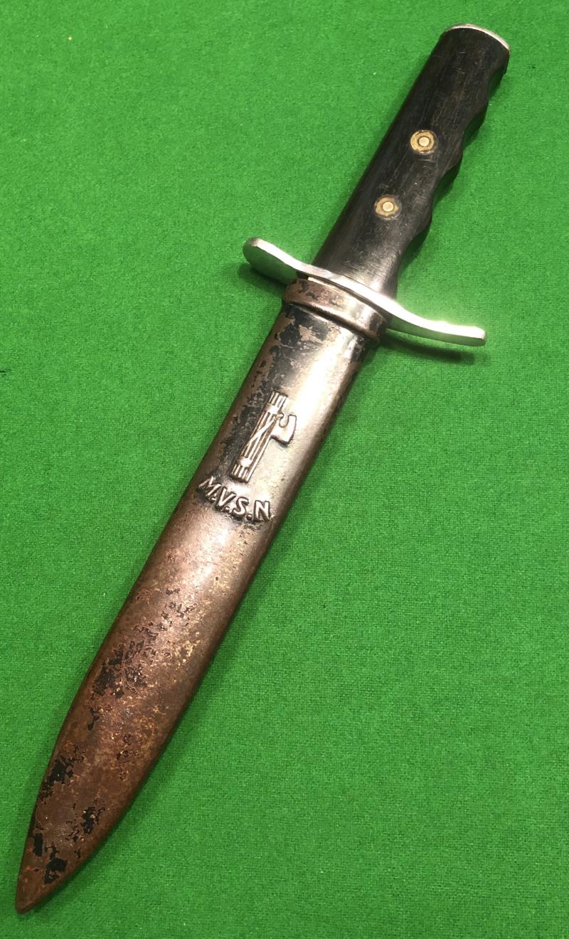 Italian Fascist MVSN Black Shirt Officer's Dagger.