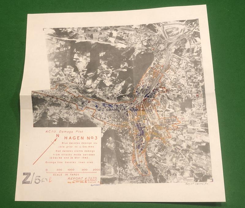 WW2 Allied Central Interpretation Unit Bomb Plot - Hagen