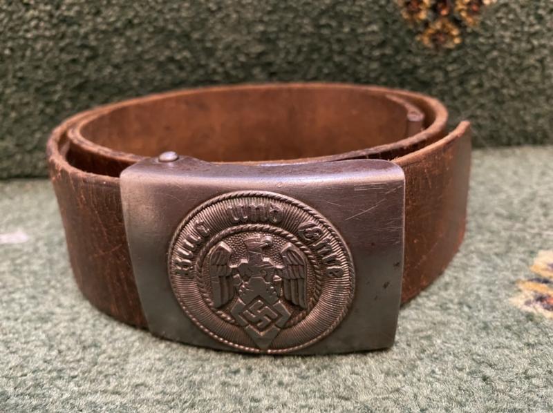 ORIGINAL HITLER YOUTH BELT AND STEEL BUCKLE.