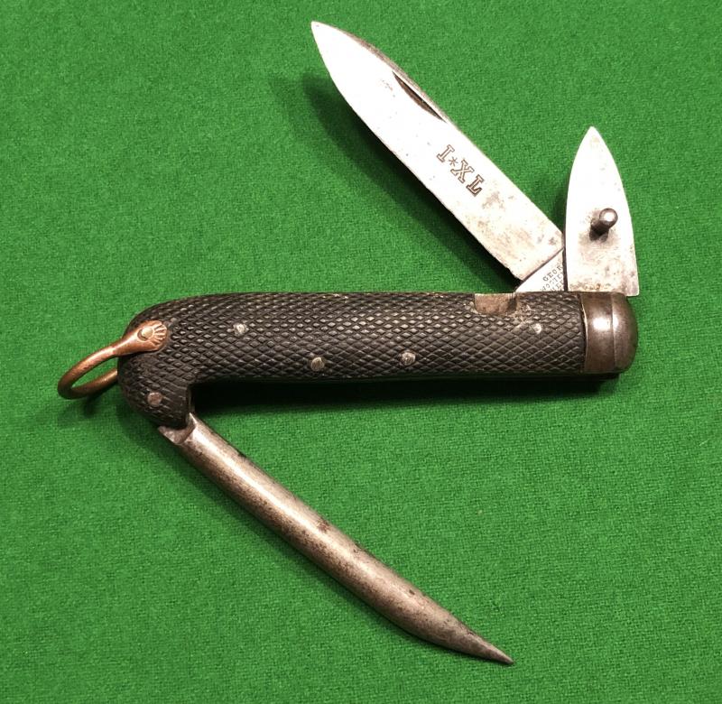 British Clasp Knife with Marlin Spike & Tin Opener.