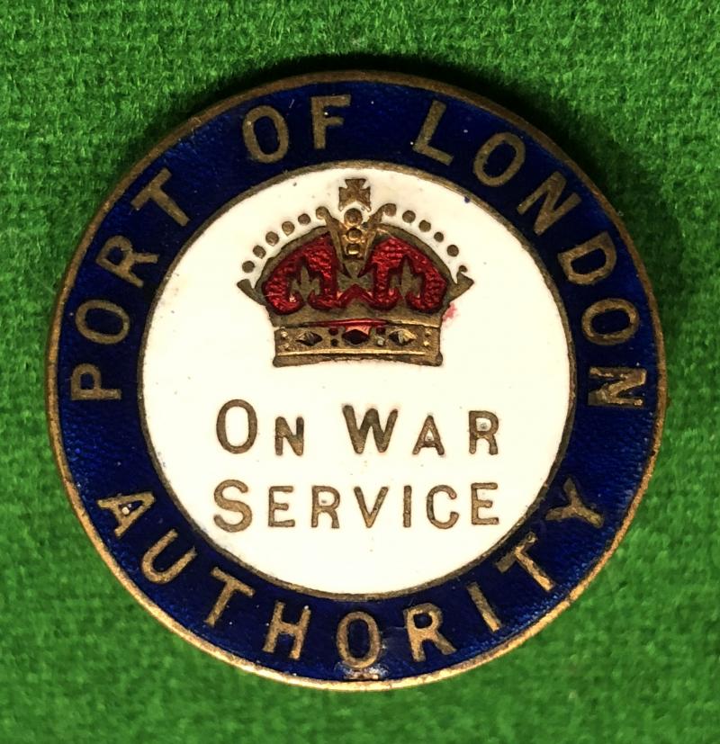 WW1 Port of London Authority War Service Badge.