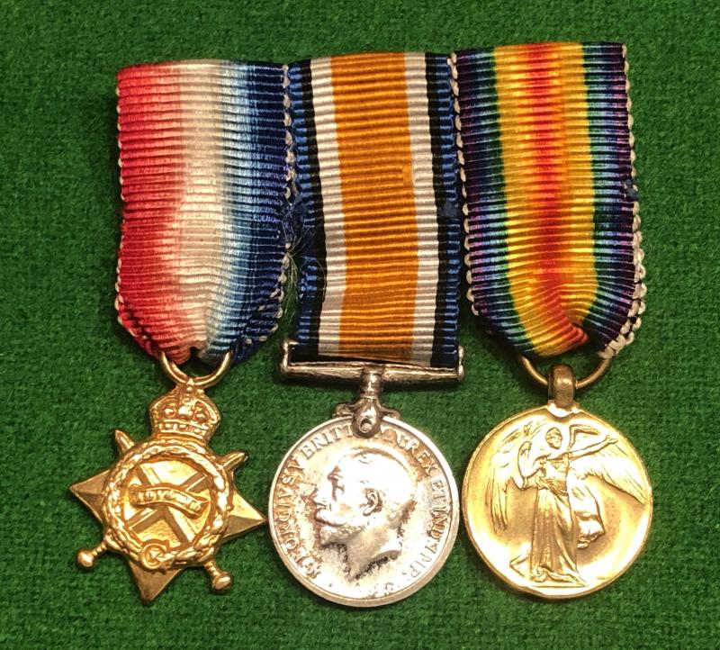 Miniature 1914/15 Star Trio.