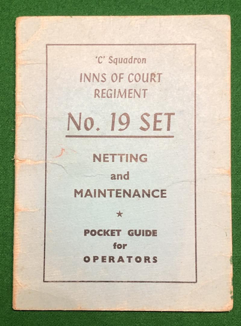 Inns of Court Regt No.19 Set Pocket Guide.