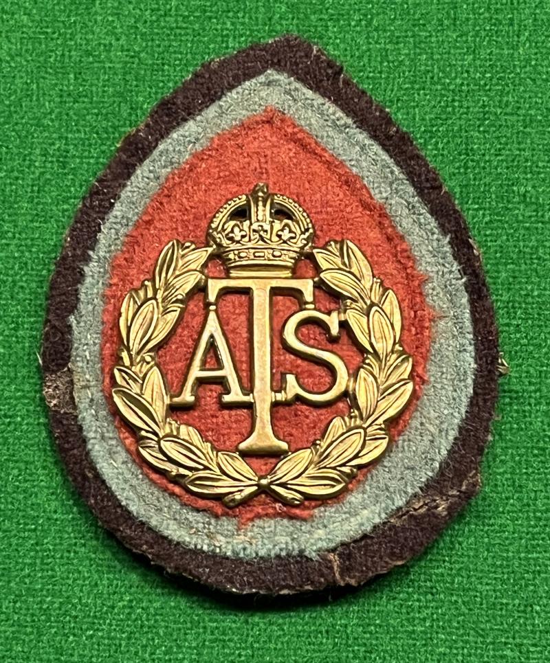 A.T.S. Teardrop Beret Badge Backing and Badge.