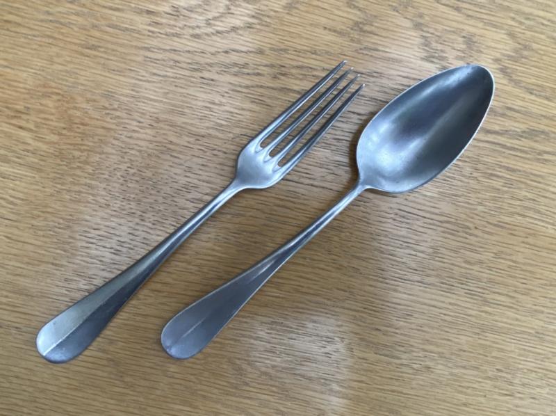 NSDAP/POLITICAL ALUMINIUM SPOON & FORK.