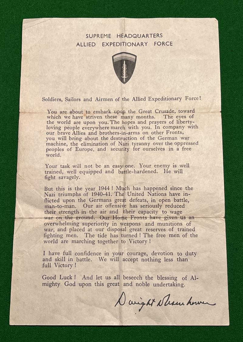 Eisenhower D-Day Leaflet.