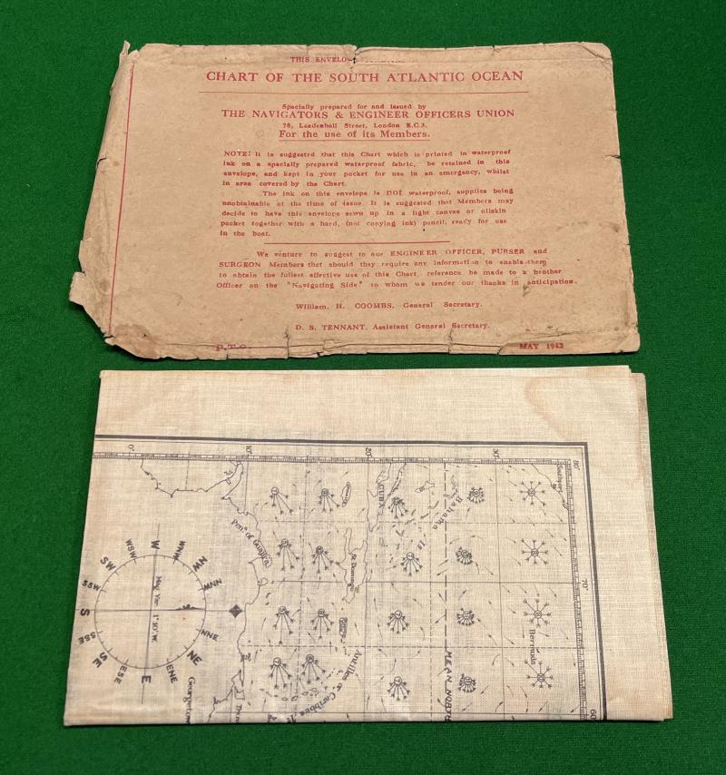 WW2 Emergency Chart of the South Atlantic.