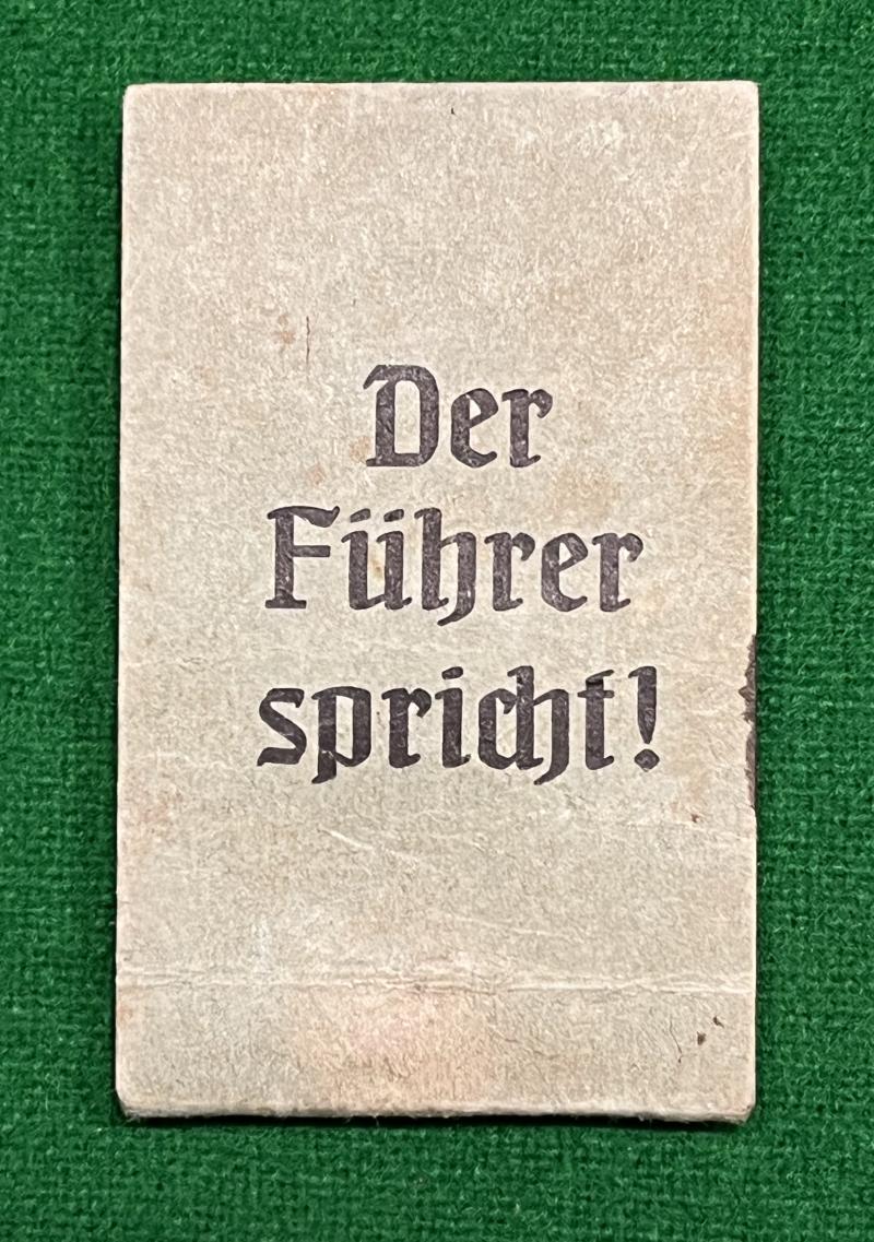 Hitler Flip Book  ' Der Fuhrer Spricht ! '