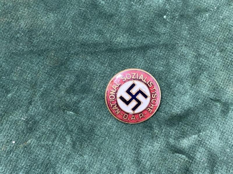 NSDAP PIN BACK PARTY BADGE.