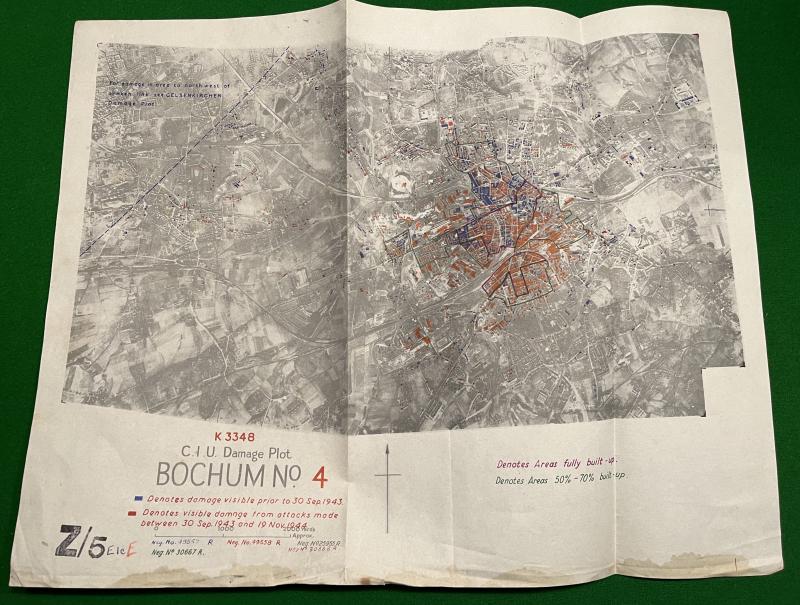 WW2 Allied Central Interpretation Unit Bomb Plot - Bochum.