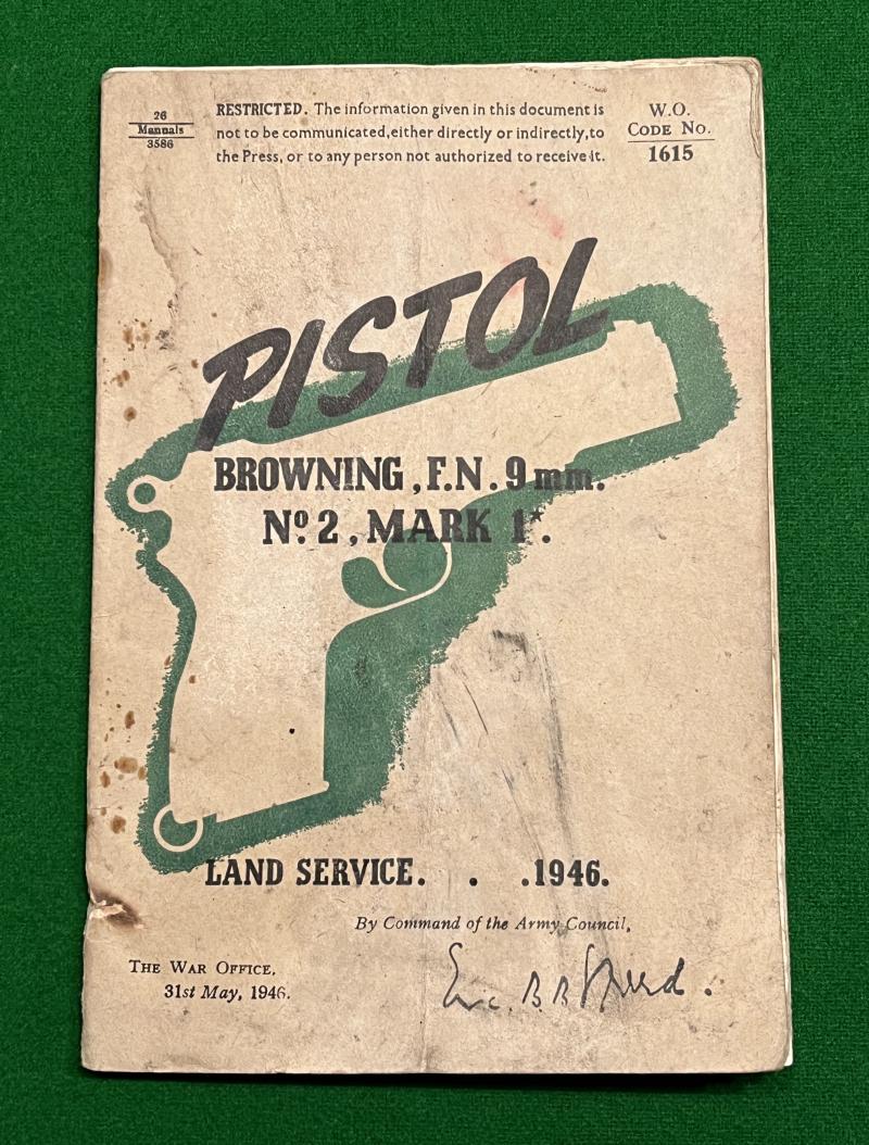 9mm Browning, F.N. Pistol Manual.