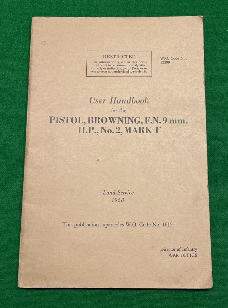 9mm Browning, F.N. Pistol Manual.