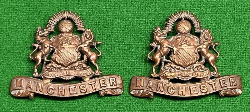 WW1 Manchester Regiment Officer's OSD Collar Badges