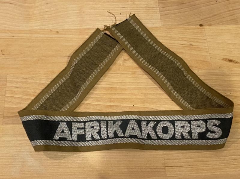 ORIGINAL AFRIKA KORPS FULL LENGTH CUFF TITLE.