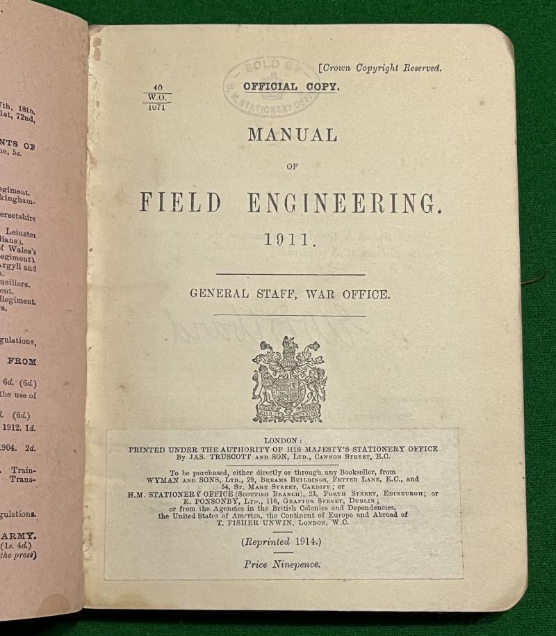 WW1 Manual of Field Engineering.