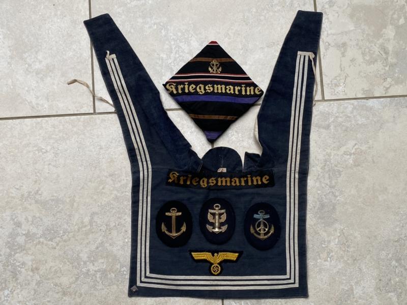 THIRD REICH KRIEGSMARINE SERVICE TIME SOUVENIR ITEMS.