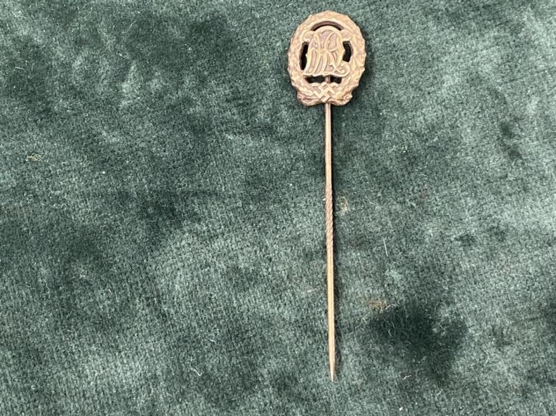 THIRD REICH DRL SPORTS BADGE STICKPIN.