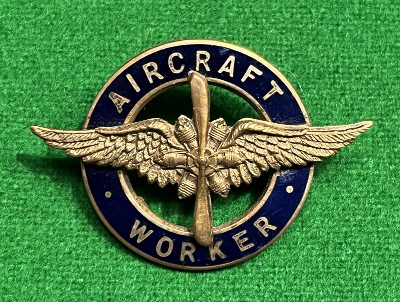 WW1 Aircraft Worker's Lapel Badge.