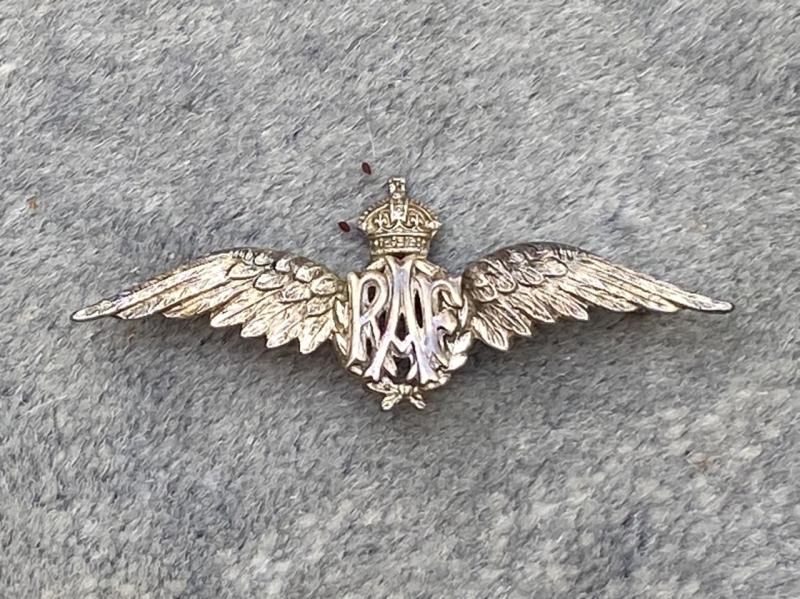 WW2 RAF SWEETHEART PIN IN STERLING SILVER.