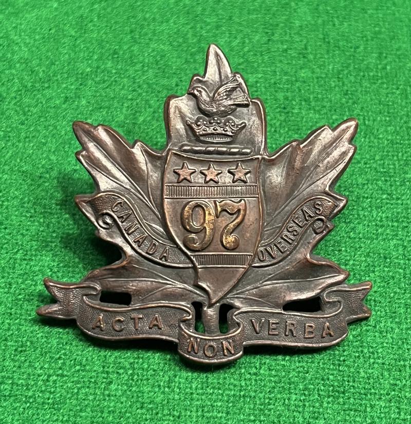 Canadian 97th Battalion Officer's OSD Cap Badge.