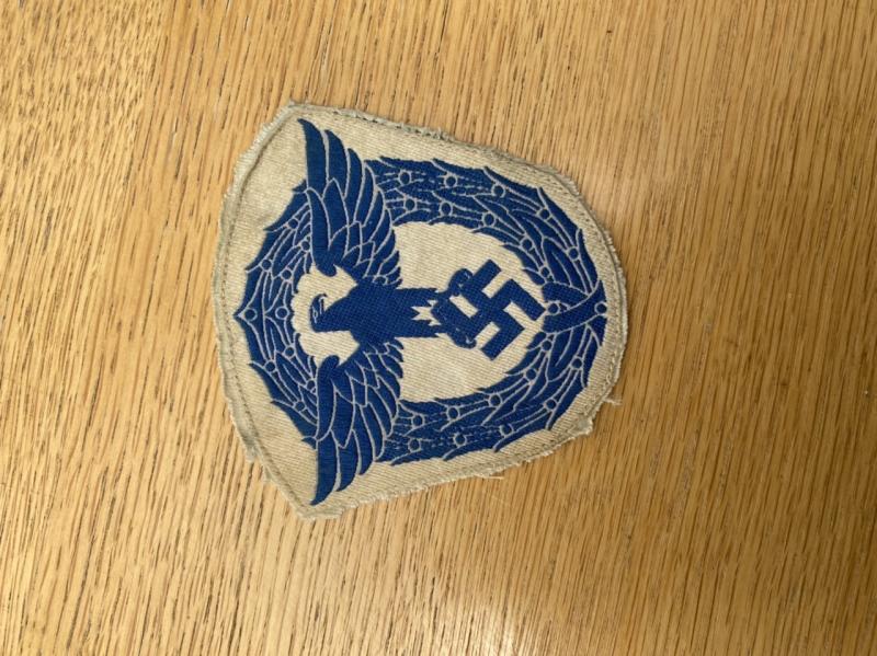THIRD REICH WATER POLICE SPORTS VEST EAGLE ON PIECE OF VEST.