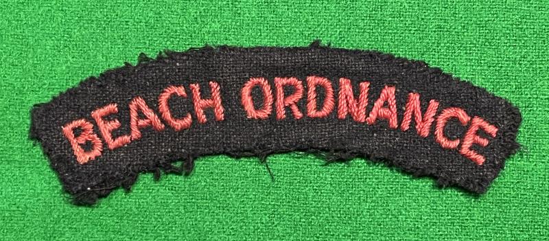 WW2 BEACH ORDNANCE cloth shoulder title.