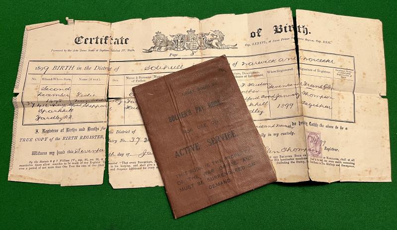 WW1 British Soldier's Pay Book AB64.