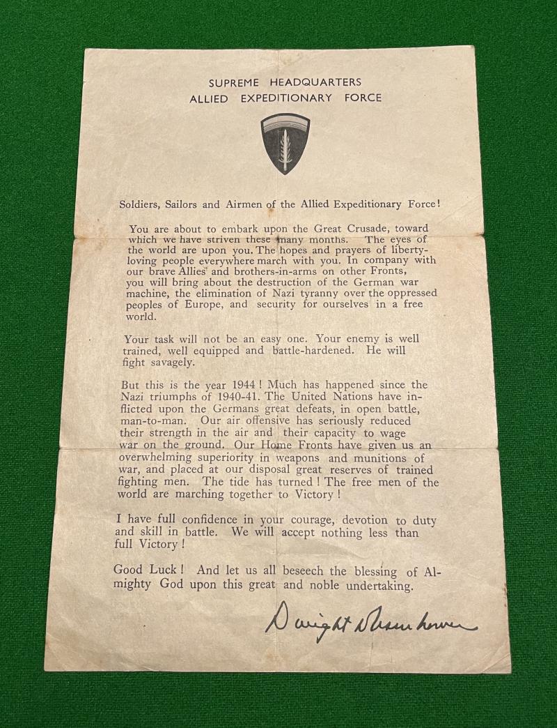 Eisenhower D-Day Leaflet.