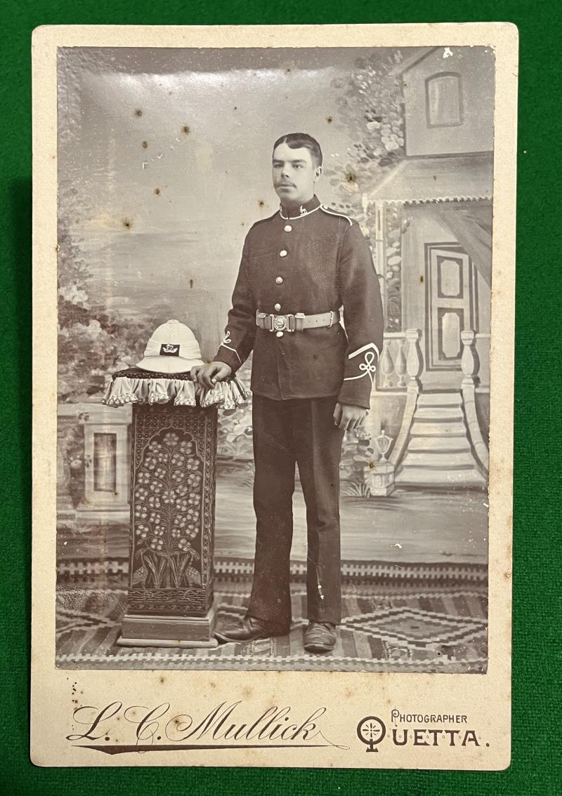 C1904 Warwickshire Regt Carte de Visite style photo.